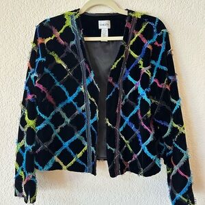 Chicos Multicolor Open Front Jacket